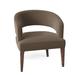 Barrel Chair - Fairfield Chair Hayley 27" Wide Barrel Chair Fabric in White/Brown | 30.5 H x 27 W x 24.5 D in | Wayfair 8784-04_9508 05_Tobacco