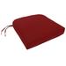 Darby Home Co Encinitas Knife Edge Indoor/Outdoor Sunbrella Dining Chair Cushion in Red/Brown | 3.5 H x 23 W in | Wayfair