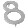 Montague Metal Products Inc. 6 in. Floating Mount House Number Metal in Gray | 6 H x 4.25 W x 0.31 D in | Wayfair MHN-06-F-SR1-8