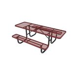 Tucker Murphy Pet™ Outdoor Picnic Table Metal in Red/Black | 30 H x 96 W x 70 D in | Wayfair 3886D9BCE1B94960963A5793E94553B7