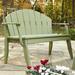 Latitude Run® Boganville Garden Outdoor Bench Wood/Natural Hardwoods in Brown/Green/White | 36.75 H x 81 W x 24 D in | Wayfair