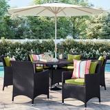 Sol 72 Outdoor™ Gather 8 Piece Outdoor Patio Dining Set Glass in Brown | Wayfair 3354C2CCC9A8460DB14FFEB1120A1B35