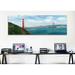 Ebern Designs Panoramic Suspension Bridge Across a Bay, Golden Gate Bridge, San Francisco Bay, San Francisco | 24 H x 36 W x 1.5 D in | Wayfair