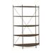 Joe Ruggiero Collection Baldwin 67" H x 55.44" W Etagere Bookcase Wood in Orange/Black/Brown | 67 H x 55.44 W x 17.5 D in | Wayfair