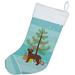 The Holiday Aisle® Merry Christmas Tree Stocking Polyester in Blue | 18 H x 13.5 W in | Wayfair 779DFCB7AC254C62AC67020BF24081C3