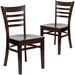 Lark Manor™ Prompton Vertical Slat Back Wooden Restaurant Chair Wood in Brown | 33.75 H x 17.25 W x 17.25 D in | Wayfair