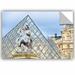 Winston Porter King Louis XIV in Front of the Glass Pyramid Removable Wall Decal Vinyl | 8 H x 12 W in | Wayfair 855499A489E640468713B2068E54249D