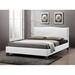 Wrought Studio™ Wooler Platform Bed Upholstered/Faux leather in Gray/White | 37 H x 62 W x 88 D in | Wayfair LATR7583 34451326