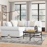 White Sectional - Three Posts™ Willia 83" Wide Revolution Performance Fabrics® Corner Sectional Revolution Performance Fabrics®/Other Performance Fabrics | Wayfair