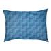 Tucker Murphy Pet™ Cheng Basketweave Stripes Indoor Dog Pillow Polyester/Fleece in White/Blue | 7 H x 50 W x 36 D in | Wayfair