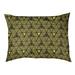 Tucker Murphy Pet™ Chen Hand Drawn Triangles Outdoor Dog Pillow Polyester in Yellow | 7 H x 27.56 W x 19.7 D in | Wayfair