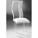 Latitude Run® Hilliker Side Chair Plastic/Acrylic/Upholstered/Fabric in White | 42.5 H x 16 W x 18 D in | Wayfair 980W