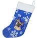 The Holiday Aisle® Winter Snowflakes Christmas Stocking Polyester in Blue | 18 H x 13.5 W in | Wayfair 3139C7042F2A4E778BD15298E294398B