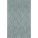 White 24 x 0.01 in Area Rug - Geometric Light Blue Area Rug Polypropylene Madcap Cottage by Howard Elliott Collection | 24 W x 0.01 D in | Wayfair