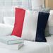 East Urban Home Mississippi Rebellion Pillow Polyester/Polyfill/Leather/Suede in Red/White | 14 H x 14 W x 3 D in | Wayfair