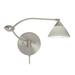 Latitude Run® Willenborg Swing Arm Lamp Glass in Gray | 8 H x 5 W x 18.5 D in | Wayfair 1WU-1743KR-SN