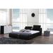 Orren Ellis Vidur Platform Bed Upholstered/Faux leather/Metal | 39 H x 67 W x 94 D in | Wayfair B2005QQBK