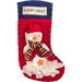 The Holiday Aisle® High End Large 3D Classic Christmas Stocking Polyester in Red/Blue | 22 H x 10 W in | Wayfair BF1E7605F21A4390A857CC02CA5E2ED6