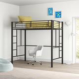 Aatif Twin Metal Platform Loft Bed by Wade Logan® Metal in Black | 6 H x 39 W x 75 D in | Wayfair D697798F03204484A4B55F4436927CA6