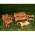 August Grove® Tillison Cedar 4 Piece Seating Group Synthetic Wicker/Wood/All - Weather Wicker/Wicker/Rattan in Brown | Outdoor Furniture | Wayfair