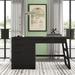 Greyleigh™ Bridgnorth Desk w/ Built in Outlets Wood in Black | 30 H x 56 W x 28 D in | Wayfair 9C57D454271B45E08AA7E4302CF5D600