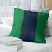 East Urban Home South Bend Pillow Polyester/Polyfill/Leather/Suede in Green/Blue | 14 H x 14 W x 3 D in | Wayfair CD24FC0828C3488ABA125214A9B558BA