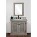 Gracie Oaks Verlin Solid Fir 37" Single Bathroom Vanity Set Wood/Marble in Gray | 35 H x 37 W x 22.5 D in | Wayfair