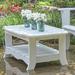 Red Barrel Studio® Worden Outdoor Coffee Table Wood in White | 18.5 H x 41 W x 26.5 D in | Wayfair E46E183DE6DA486583E7FA910B4B8CB0