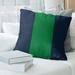 East Urban Home South Bend Pillow Polyester/Polyfill/Leather/Suede in Green/Blue | 26 H x 26 W x 3 D in | Wayfair AA5F2FC6D40E4613ACEBCF9A33C7F8B7