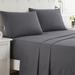 Latitude Run® Bruyn Double Brushed Hotel Luxury Sheet Set w/ Extra Soft Sheets & Pillowcases Microfiber/Polyester in Gray | Queen | Wayfair