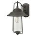 Beachcrest Home™ Chittum Oil Rubbed Bronze 1 - Bulb Outdoor Wall Lantern Metal in Brown | 16 H x 10 W x 11 D in | Wayfair