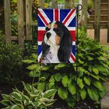 The Holiday Aisle® English Union Jack British Flag 2-Sided Garden Flag, Polyester in Red/Black | 15 H x 11 W in | Wayfair