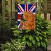 The Holiday Aisle® English Union Jack British Flag 2-Sided Garden Flag, Polyester in Orange/Blue | 15 H x 11 W in | Wayfair