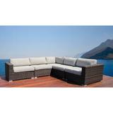 Joss & Main Marine Fully Assembled Patio Sectional w/ Cushions Sunbrella® Fabric Included in Black | Wayfair 7D63F715D0BA491A949328776253CF06