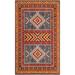 Blue/Red 48 x 0.5 in Indoor Area Rug - Union Rustic Aderito Southwestern Red/Yellow Area Rug Polyester/Cotton | 48 W x 0.5 D in | Wayfair