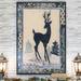 The Holiday Aisle® 'Deer Silhouette -Gallery' by Parvez Taj 1 Piece Wrapped Canvas Print Canvas, Solid Wood in Green | 12 H x 8 W x 1 D in | Wayfair
