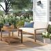 Winston Porter 2 Piece Sofa Set w/ Cushions Wood/Natural Hardwoods in Brown | 26.75 H x 52 W x 31.25 D in | Outdoor Furniture | Wayfair