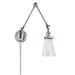 Gracie Oaks Martucci 1-Light Swing Arm Lamp Glass/Metal in Gray | 32 H x 5 W x 36 D in | Wayfair F2BA04E8411D436B8B08F3D2A8C375C9