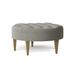Fairfield Chair Jenkins 36.5" Wide Tufted Round Cocktail Ottoman Polyester in Blue/Brown/Gray | 19 H x 36.5 W x 36.5 D in | Wayfair