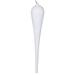 The Twillery Co.® Matte Glitter Drop Christmas Ornament Plastic in White | 15.75 H x 2.5 W x 2.5 D in | Wayfair 98D5C818A310495EAA10EA1A4B1B1AD1