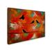 Winston Porter Birds of Flight by Nicole Dietz - Painting Print on Canvas Canvas | 14 H x 19 W x 2 D in | Wayfair ND061-C1419GG