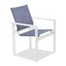 Telescope Casual Tribeca Café Stacking Patio Dining Chair Sling in White | 34 H x 24 W x 24.5 D in | Wayfair 1T7W21401