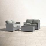 Birch Lane™ Lawson 3 Piece Rattan Sofa Seating Group w/ Cushions Synthetic Wicker/All - Weather Wicker/Wicker/Rattan in Gray | Outdoor Furniture | Wayfair