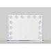 Orren Ellis Syn Lighted Bathroom/Vanity Mirror Metal in Black | 24 H x 32 W x 6 D in | Wayfair CDDB7DEBCB0644EE8D70F21FFC1808D1