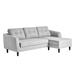 Gray Sectional - AllModern Ramirez 88.5" Wide Sleeper Sofa & Chaise Polyester | 33.5 H x 88.5 W x 54 D in | Wayfair