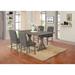 Gracie Oaks Tyrinia 5 Piece Dining Set Wood/Upholstered in White | 36 H in | Wayfair 6F545198BA3840A487F8D36CC8139EE9