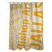 ArtVerse Rain Cites City Barhood Districts Single Shower Curtain Polyester in Gray/Yellow | 74 H x 71 W in | Wayfair CIT053-SCDGSC