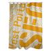 ArtVerse Rain Cites City Barhood Districts Single Shower Curtain Polyester in Gray/Yellow | 74 H x 71 W in | Wayfair CIT228-SCDGSC