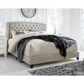 Signature Design by Ashley Jerary Standard Bed Upholstered, Wood in Gray | 66.5 H x 66.5 W x 83.75 D in | Wayfair B090-781