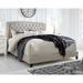 Signature Design by Ashley Jerary Standard Bed Upholstered, Wood in Gray | 66.5 H x 66.5 W x 83.75 D in | Wayfair B090-781